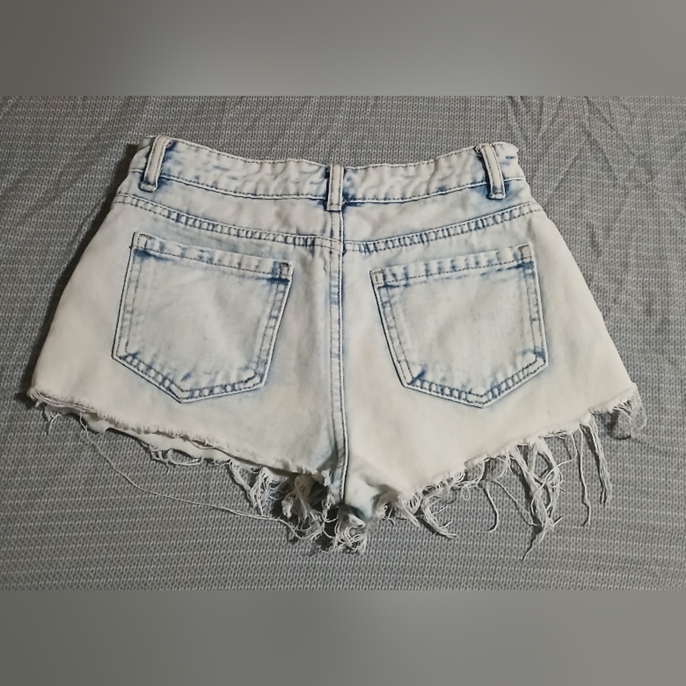 Girls Light Blue Jean Shorts